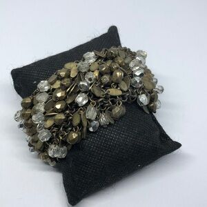 CHAINMAIL brass magnetic dangle bracelet boho style